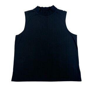 Wildfang XL Black Mock Neck Sleeveless Top